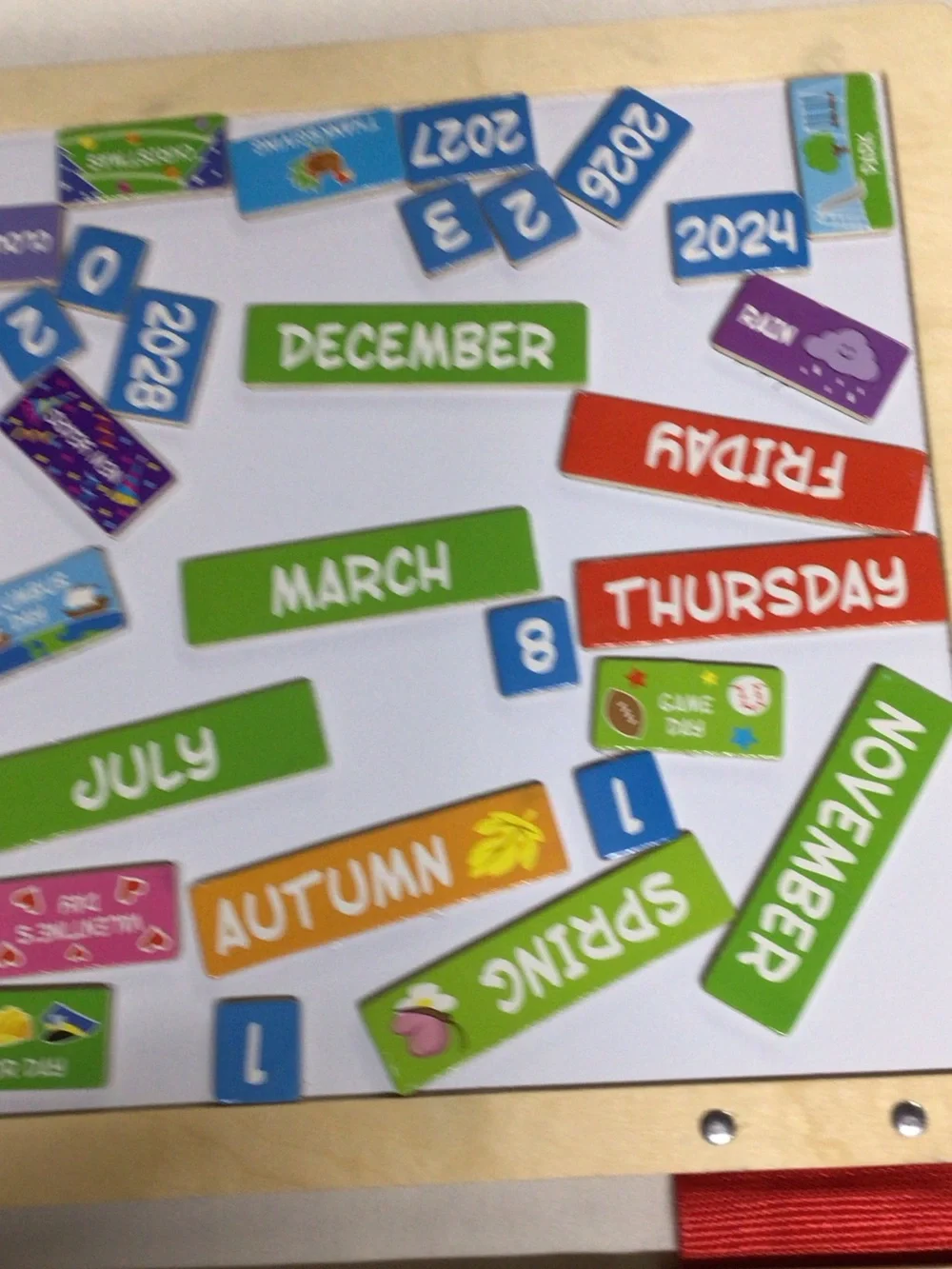 Melissa & Doug Magnetic Daily Calendar - Yellow with Red Accents